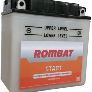 Baterie moto Rombat  calitate romaneasca pentru pornire rapida si fiabila in orice conditii. Tehnologie fara mentenanta si rezistenta sporita la vibratii.