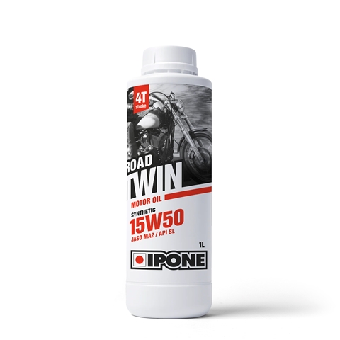 Ulei motor Ipone Road Twin 15W50 4T 1L disponibil in ambalaj de 1 L. Asigura protectie si performanta optima in conditii variate.