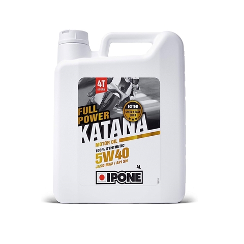 Ulei motor Ipone Full Power Katana 5W40 4T 4L Ulei motor Ipone Full Power Katana 5W40 4T 4L este un ulei de motor in patru timpi cu vascozitate 5W40