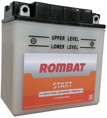 BATERIE MOTO CONVENTIONALA 11AH 110A 134MMX90MMX145MM + DR Baterie moto Rombat calitate romaneasca pentru pornire rapida si fiabila in orice conditii. Tehnologie fara mentenanta si rezistenta sporita la vibratii.
