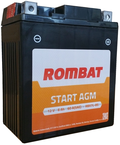 BATERIE MOTO AGM 3AH 30A 114MMX70MMX85MM + DR Baterie moto Rombat calitate romaneasca pentru pornire rapida si fiabila in orice conditii. Tehnologie fara mentenanta si rezistenta sporita la vibratii.